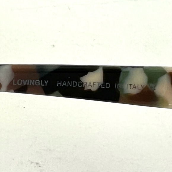 PRISM Italy Mirror Gray Lenses Cat Eye Camouflage Frame Acetate Sunglasses - Picture 10 of 13